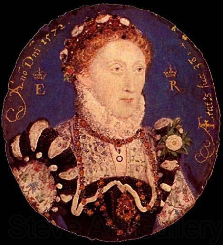 Nicholas Hilliard Miniature of Elizabeth I Spain oil painting art